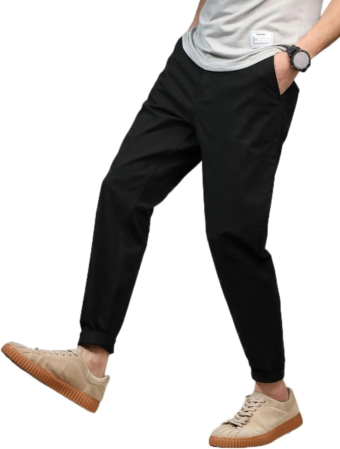Men's Slim-Fit Casual Stretch Flat Front Khaki Pant Standard and Big & Tall Sizes Chino Pant