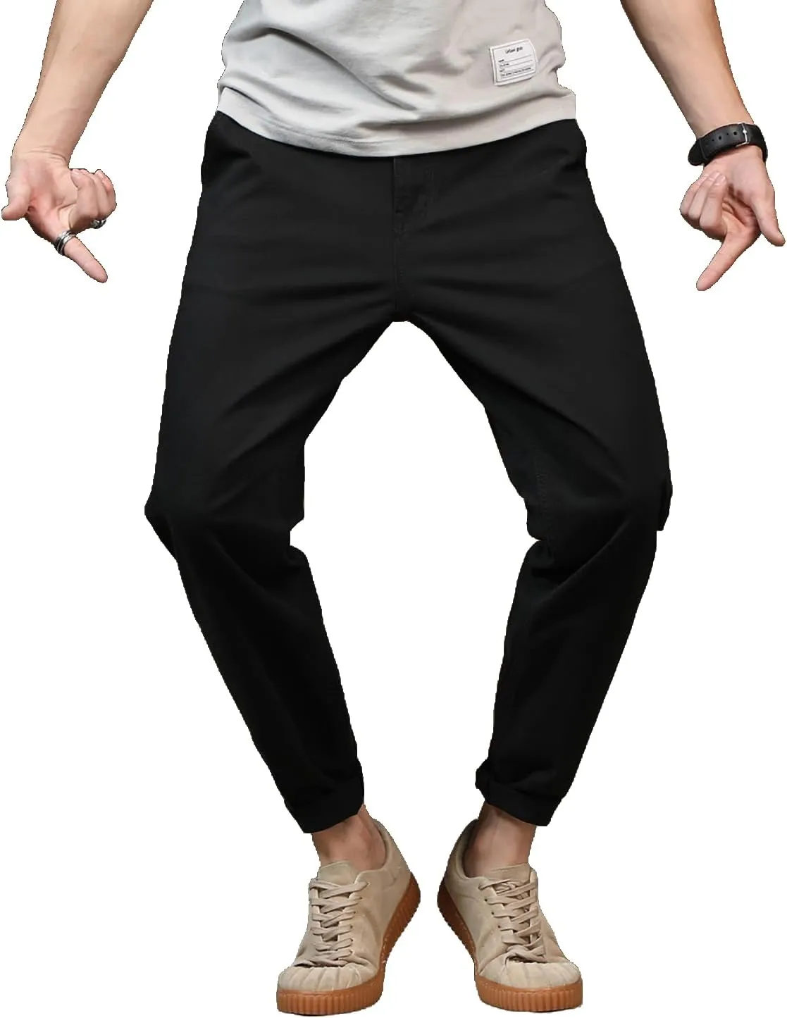 Men's Slim-Fit Casual Stretch Flat Front Khaki Pant Standard and Big & Tall Sizes Chino Pant