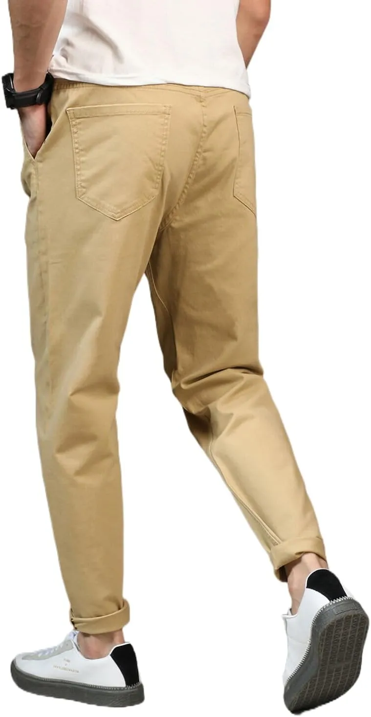 Men's Slim-Fit Casual Stretch Flat Front Khaki Pant Standard and Big & Tall Sizes Chino Pant
