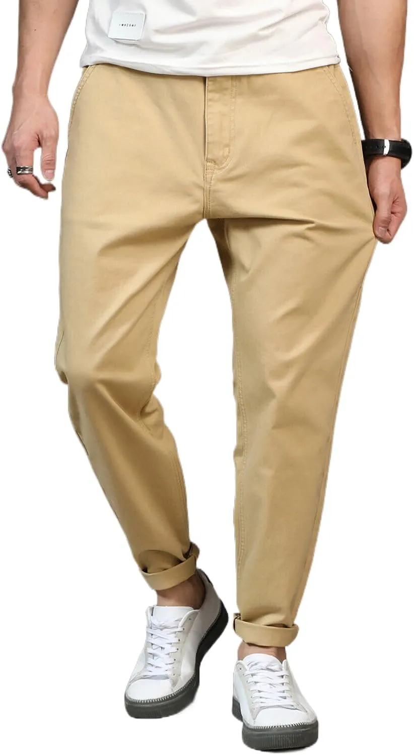 Men's Slim-Fit Casual Stretch Flat Front Khaki Pant Standard and Big & Tall Sizes Chino Pant