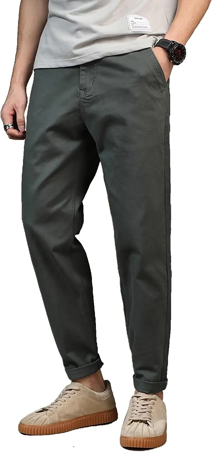 Men's Slim-Fit Casual Stretch Flat Front Khaki Pant Standard and Big & Tall Sizes Chino Pant