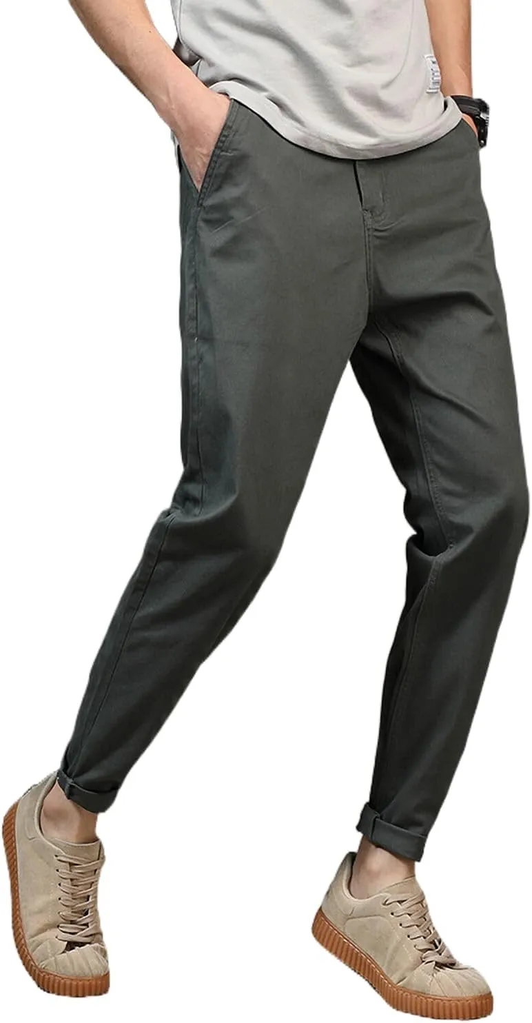 Men's Slim-Fit Casual Stretch Flat Front Khaki Pant Standard and Big & Tall Sizes Chino Pant
