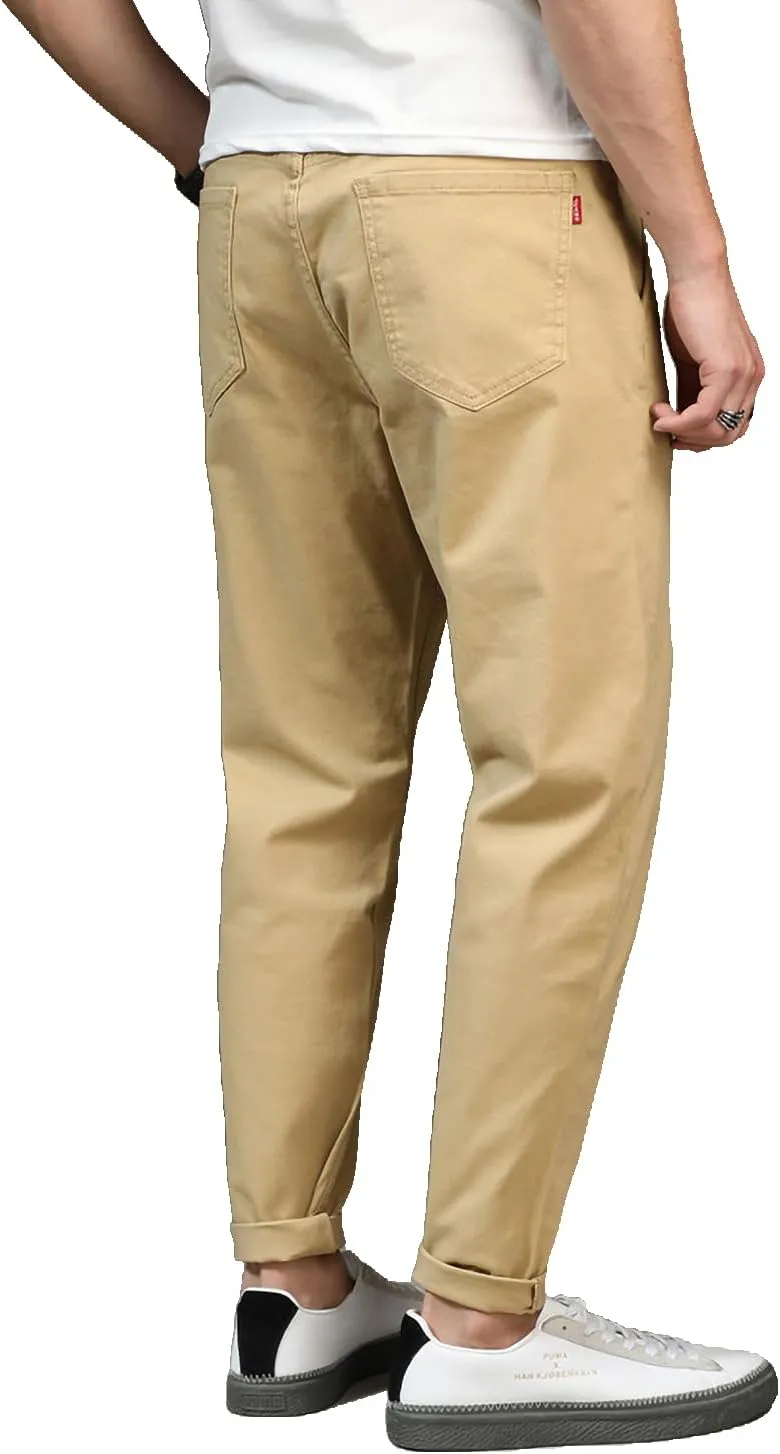 Men's Slim-Fit Casual Stretch Flat Front Khaki Pant Standard and Big & Tall Sizes Chino Pant