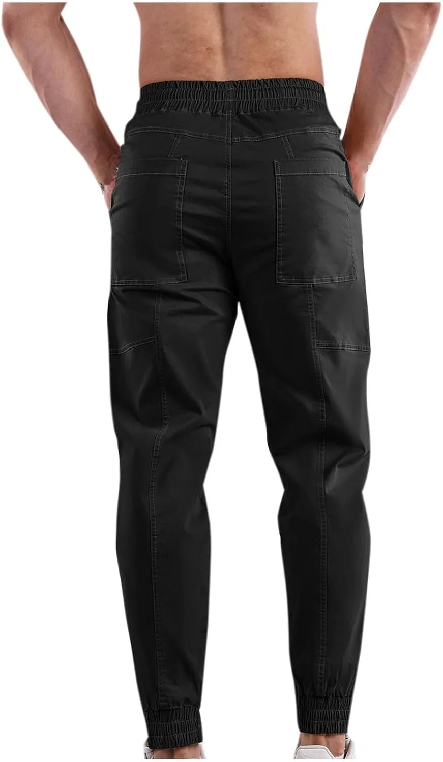 Mens Sports Pants Casual Slim Fit Elastic Waist Sweatpants for Men Outdoor Work Athletic Gym Running Joggers