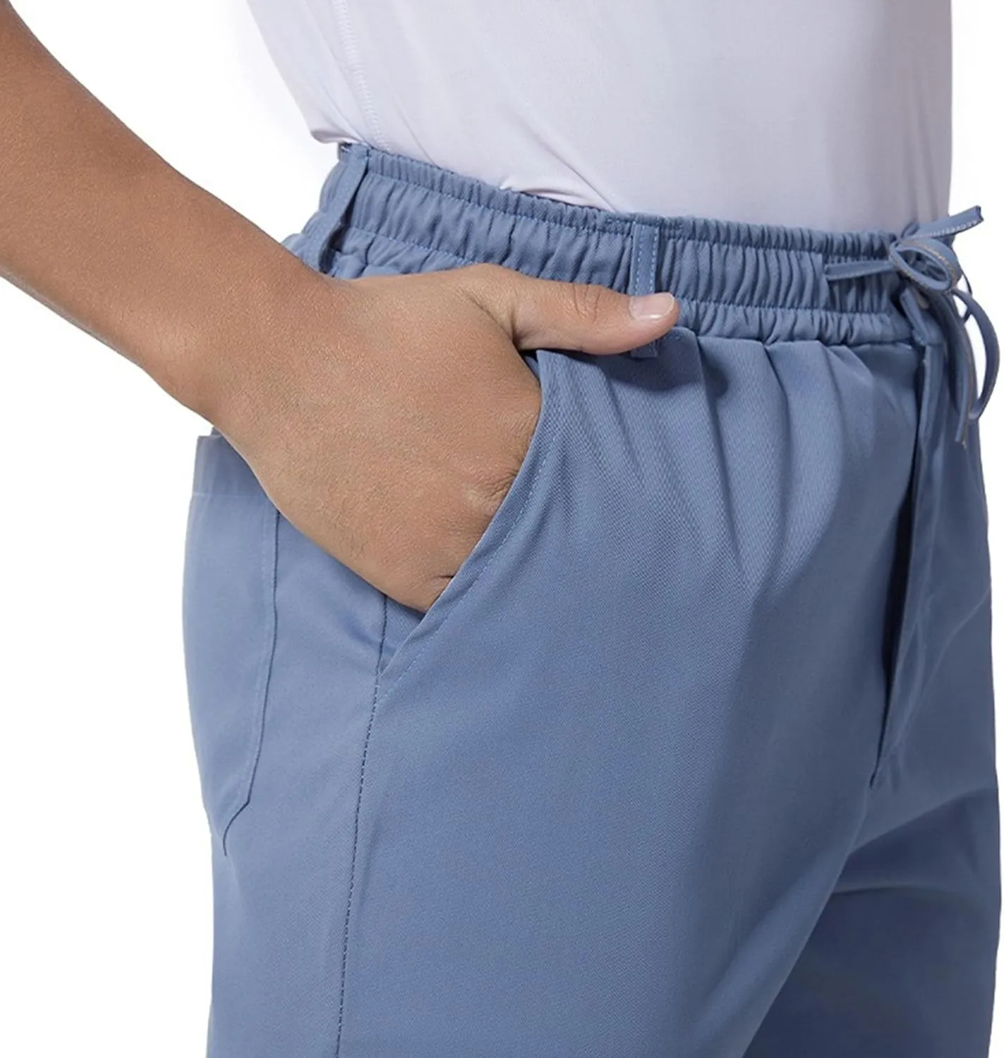 Men's Straight Leg Pleated Work Pants Casual Stretch Waist Solid Trousers Yoga Beach Vacation Slack