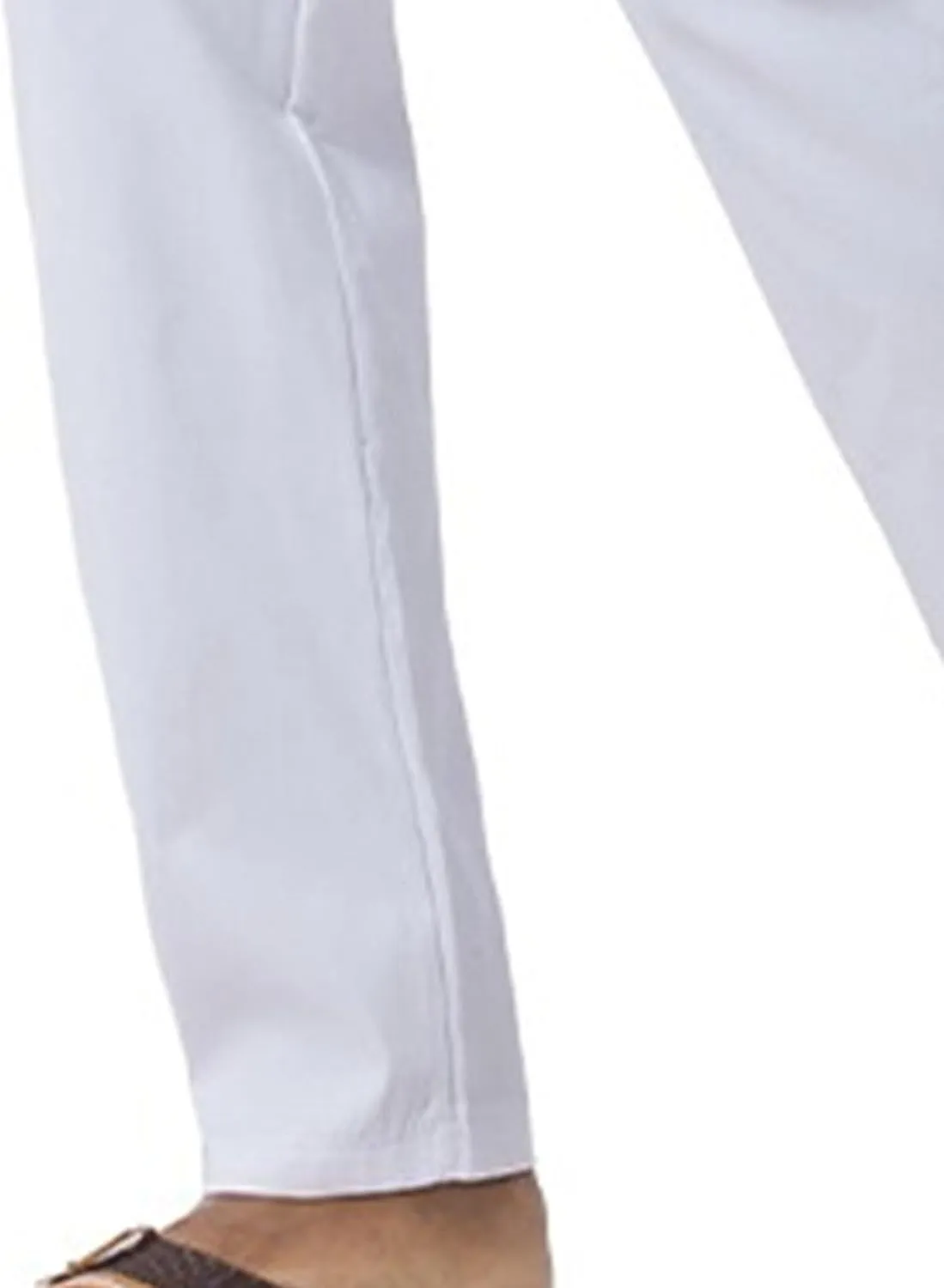 Men's Straight Leg Pleated Work Pants Casual Stretch Waist Solid Trousers Yoga Beach Vacation Slack