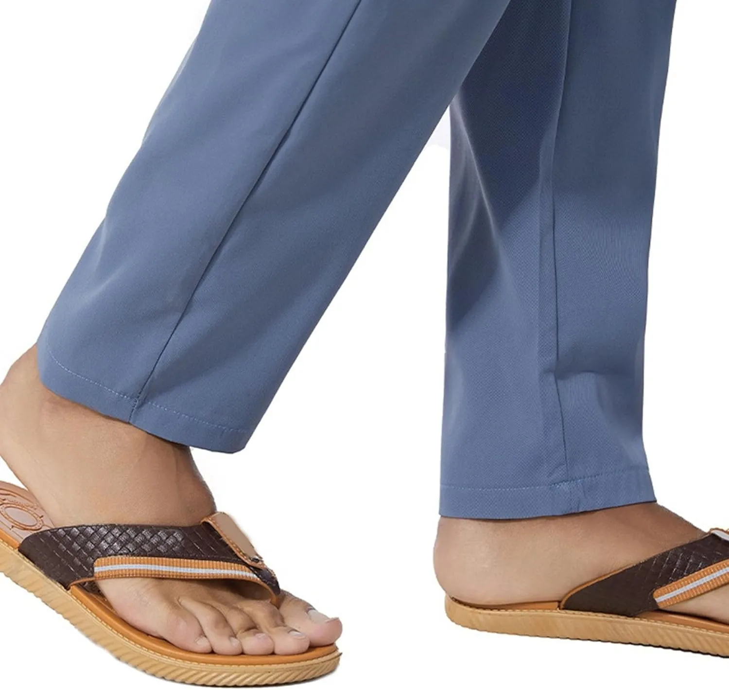 Men's Straight Leg Pleated Work Pants Casual Stretch Waist Solid Trousers Yoga Beach Vacation Slack