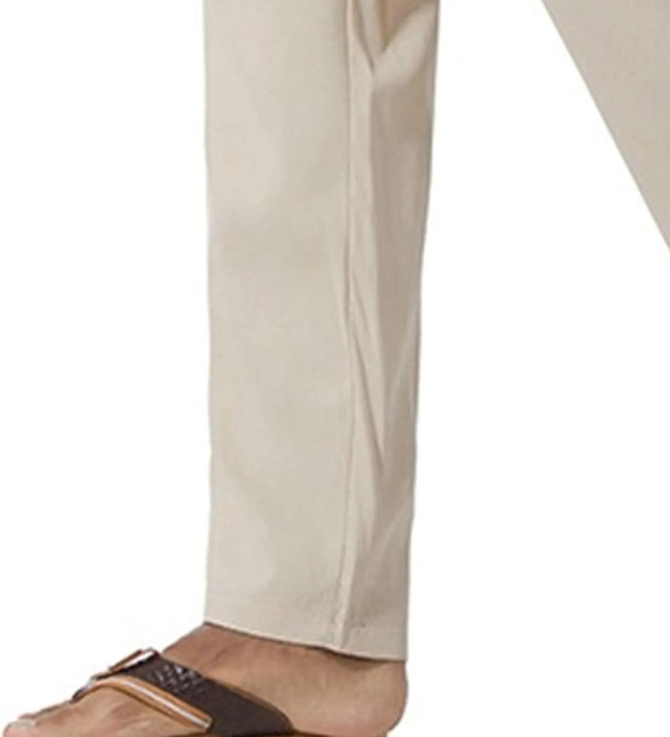 Men's Straight Leg Pleated Work Pants Casual Stretch Waist Solid Trousers Yoga Beach Vacation Slack