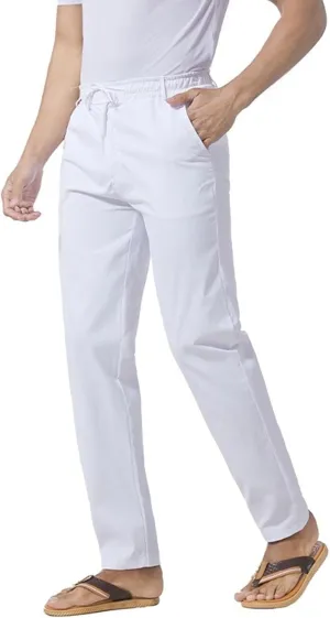 Men's Straight Leg Pleated Work Pants Casual Stretch Waist Solid Trousers Yoga Beach Vacation Slack