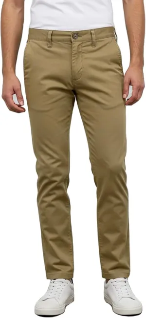 Mersenne Men's Slim Fit Casual Stretch Chino Pants