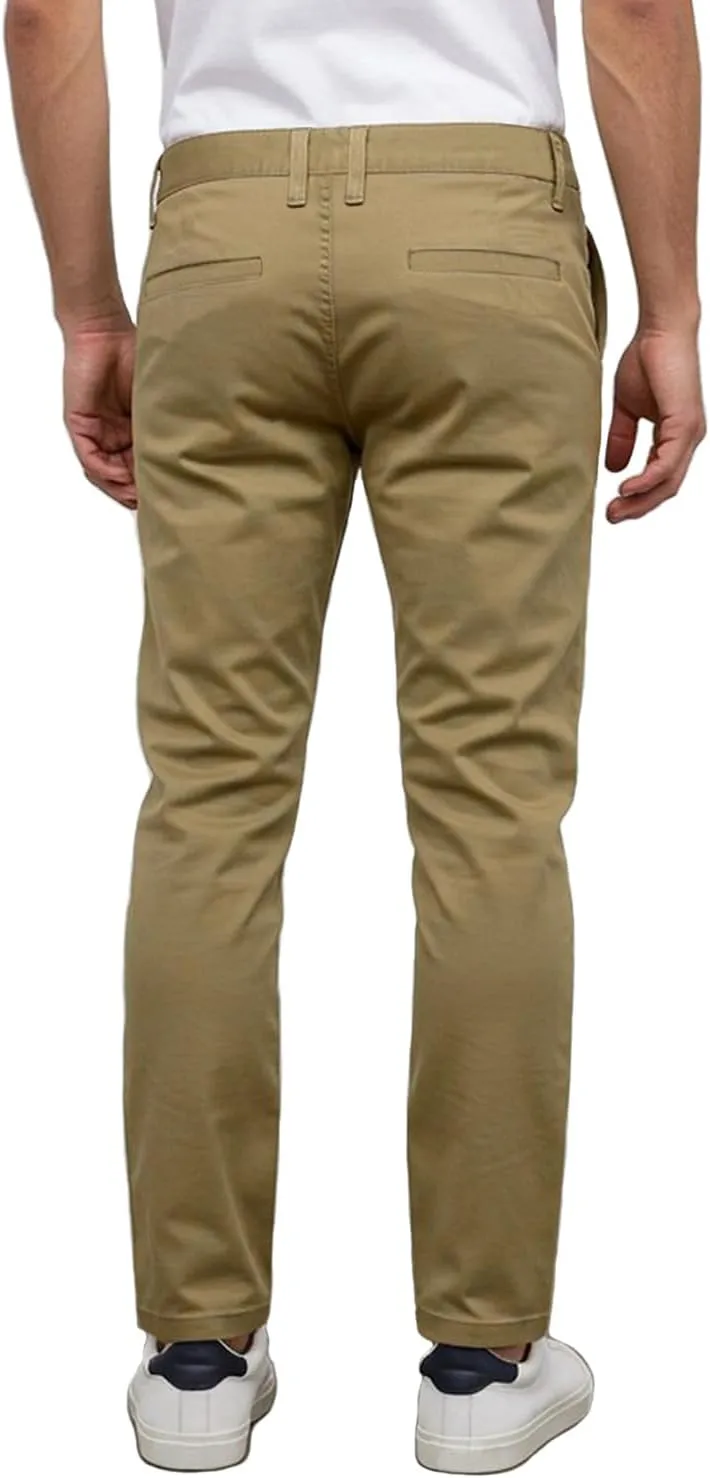 Mersenne Men's Slim Fit Casual Stretch Chino Pants