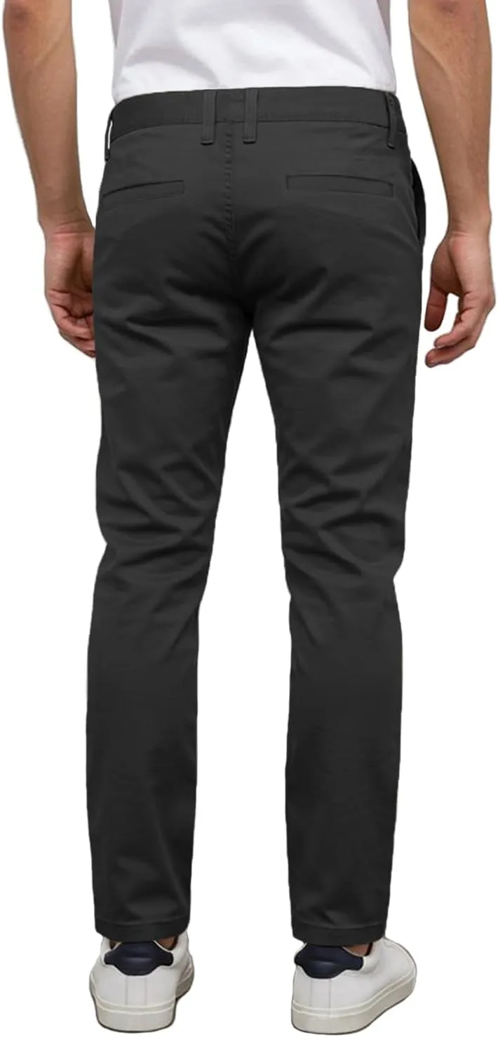 Mersenne Men's Slim Fit Casual Stretch Chino Pants