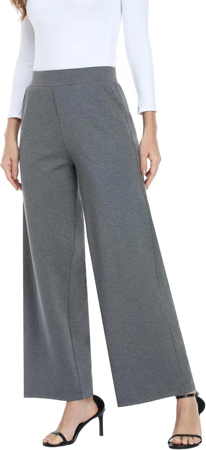 MISS MOLY Women's High Waist Wide Leg Palazzo Pants Business Casual Stretch Trousers Dress Pants