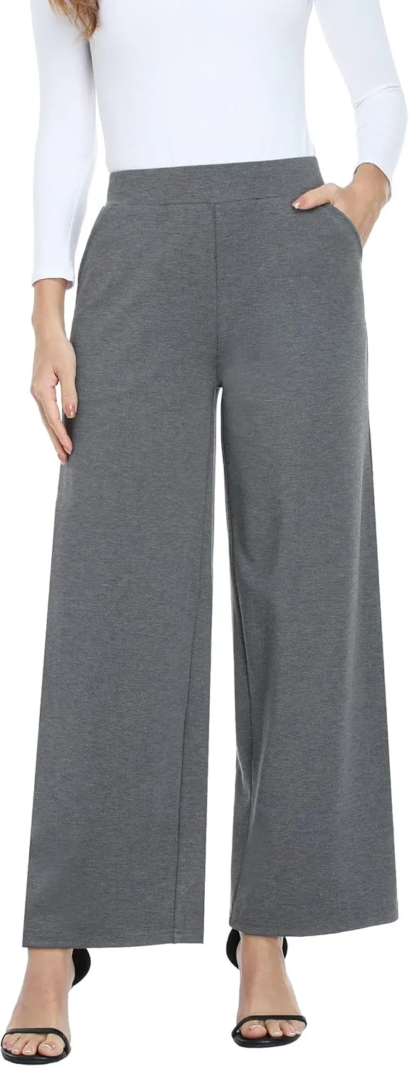 MISS MOLY Women's High Waist Wide Leg Palazzo Pants Business Casual Stretch Trousers Dress Pants