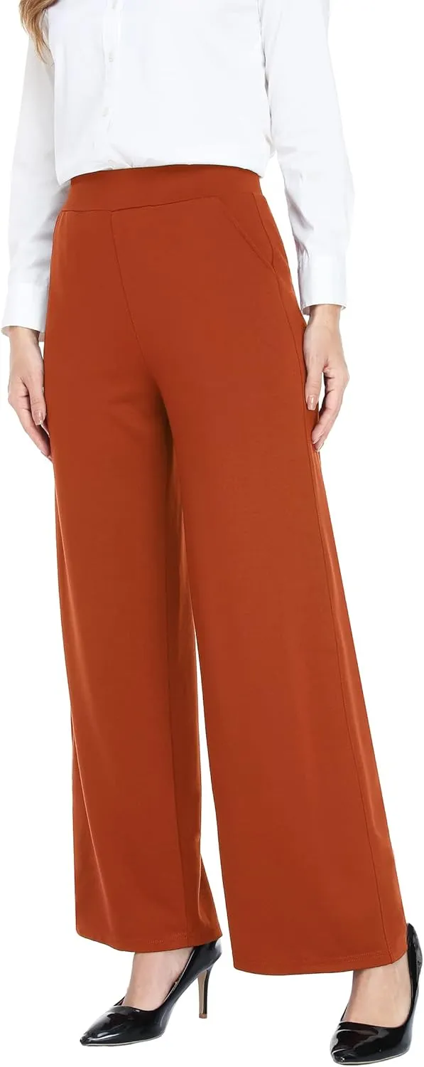 MISS MOLY Women's High Waist Wide Leg Palazzo Pants Business Casual Stretch Trousers Dress Pants