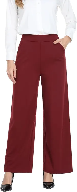 MISS MOLY Women's High Waist Wide Leg Palazzo Pants Business Casual Stretch Trousers Dress Pants