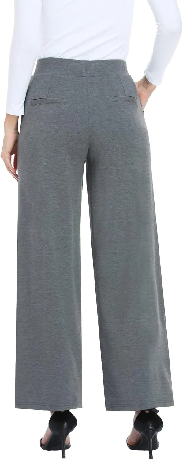 MISS MOLY Women's High Waist Wide Leg Palazzo Pants Business Casual Stretch Trousers Dress Pants