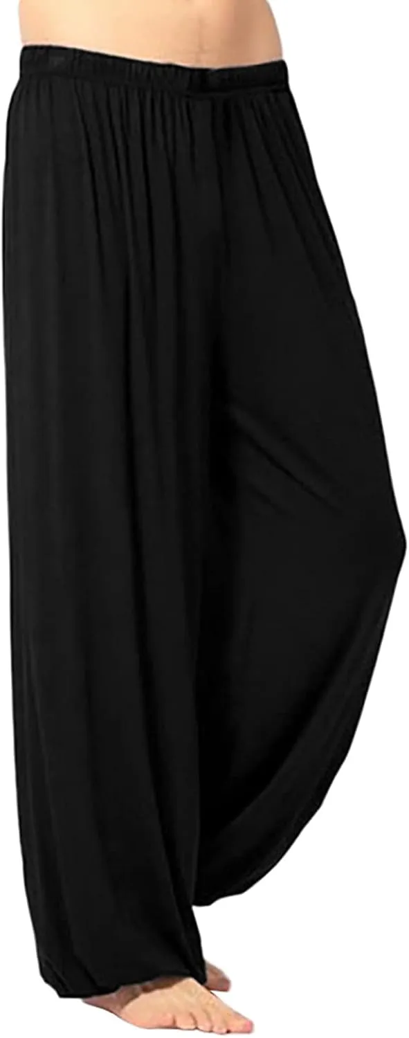 Muscularfit Black Pants Men 2023 Casual Stretch Waist Solid Dancing Yoga Pants Fashion Loose Jogger Sport Trousers Sweatpants