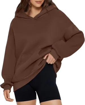Oversized Essentials Hoodies for Women Loose Fit Fleece Sweatshirts with Pockets Long Sleeve Hooded Pullover