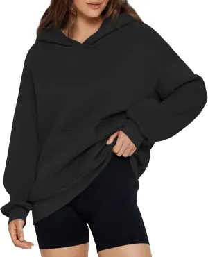 Oversized Essentials Hoodies for Women Loose Fit Fleece Sweatshirts with Pockets Long Sleeve Hooded Pullover