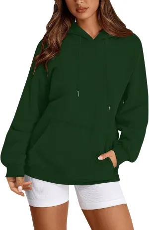 Oversized Hoodie for Women Baggy Fleece Sweatshirt Lightweight Drawstring Pullover Hoodies Streetwear Fall Clothes