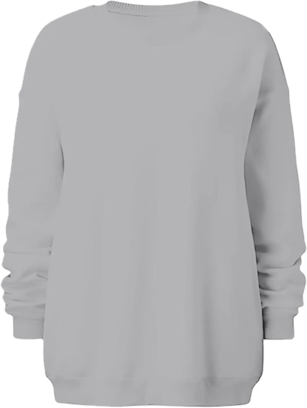 Oversized Long Sleeve Sweatshirts For Women 2023 Fall Fashion Crewneck Sweatshirt Solid Casual Loose Pullover Tops