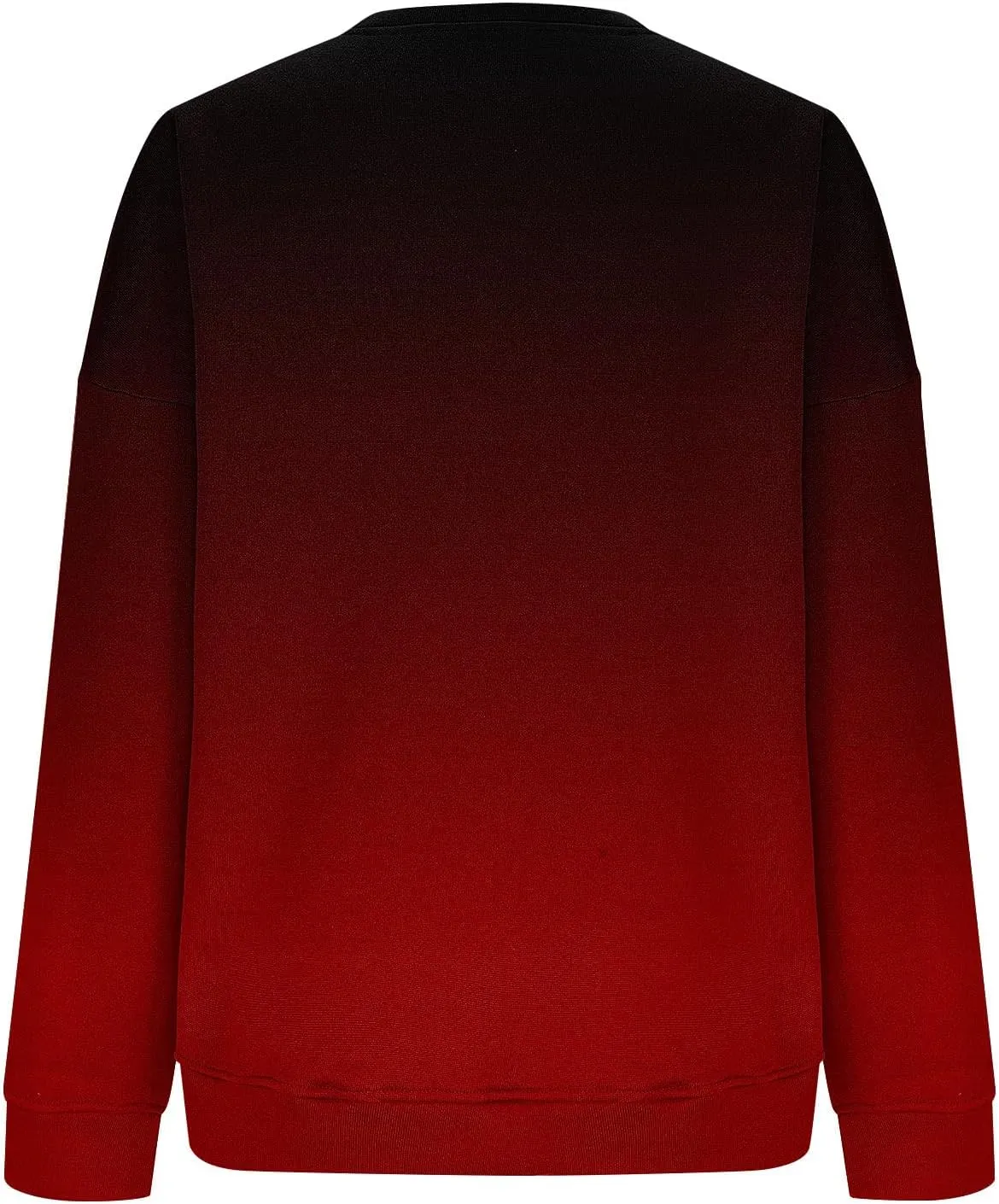 Oversized Long Sleeve Sweatshirts for Women Drop Shoulder Gradient Color Crewneck Pullover Tops Fall Fashion Clothes
