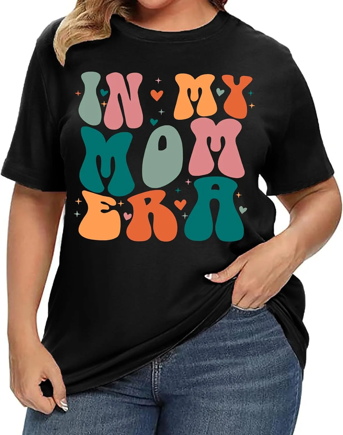 Plus Size Mama Shirt for Women Mama Mommy Mom Bruh Tshirt Funny Mom Tops Casual Short Sleeve T Shirt