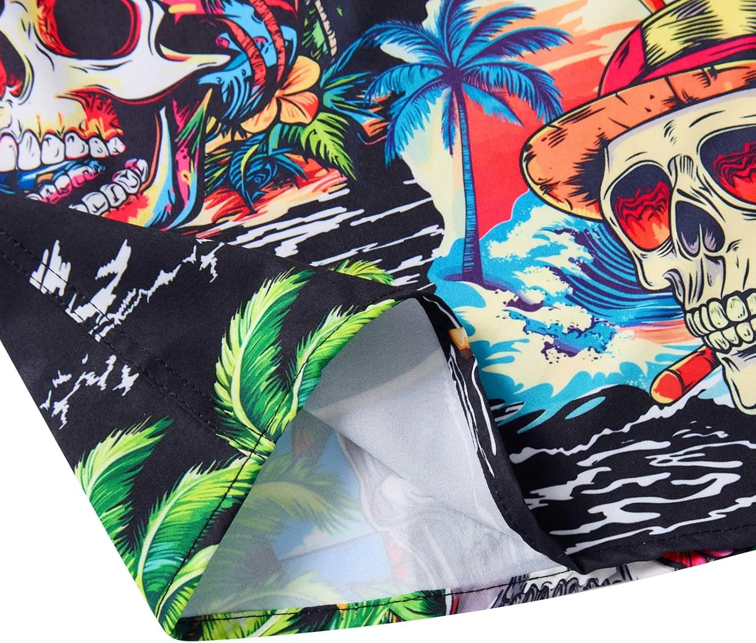 RAISEVERN Mens Hawaiian Shirt Casual Button Down Short Sleeve Tropical Beach Dress Shirt for Summer Holiday