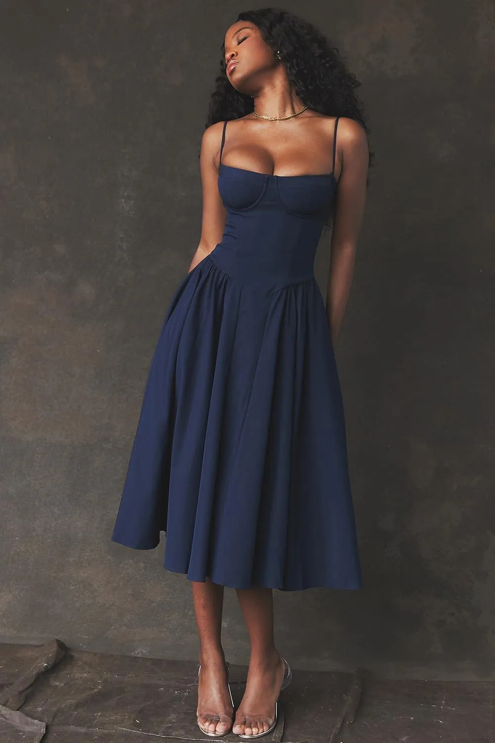 RanRui Strapless Camisole Pleated Wedding Guest Dresses, Cocktail DressesRetro Dress