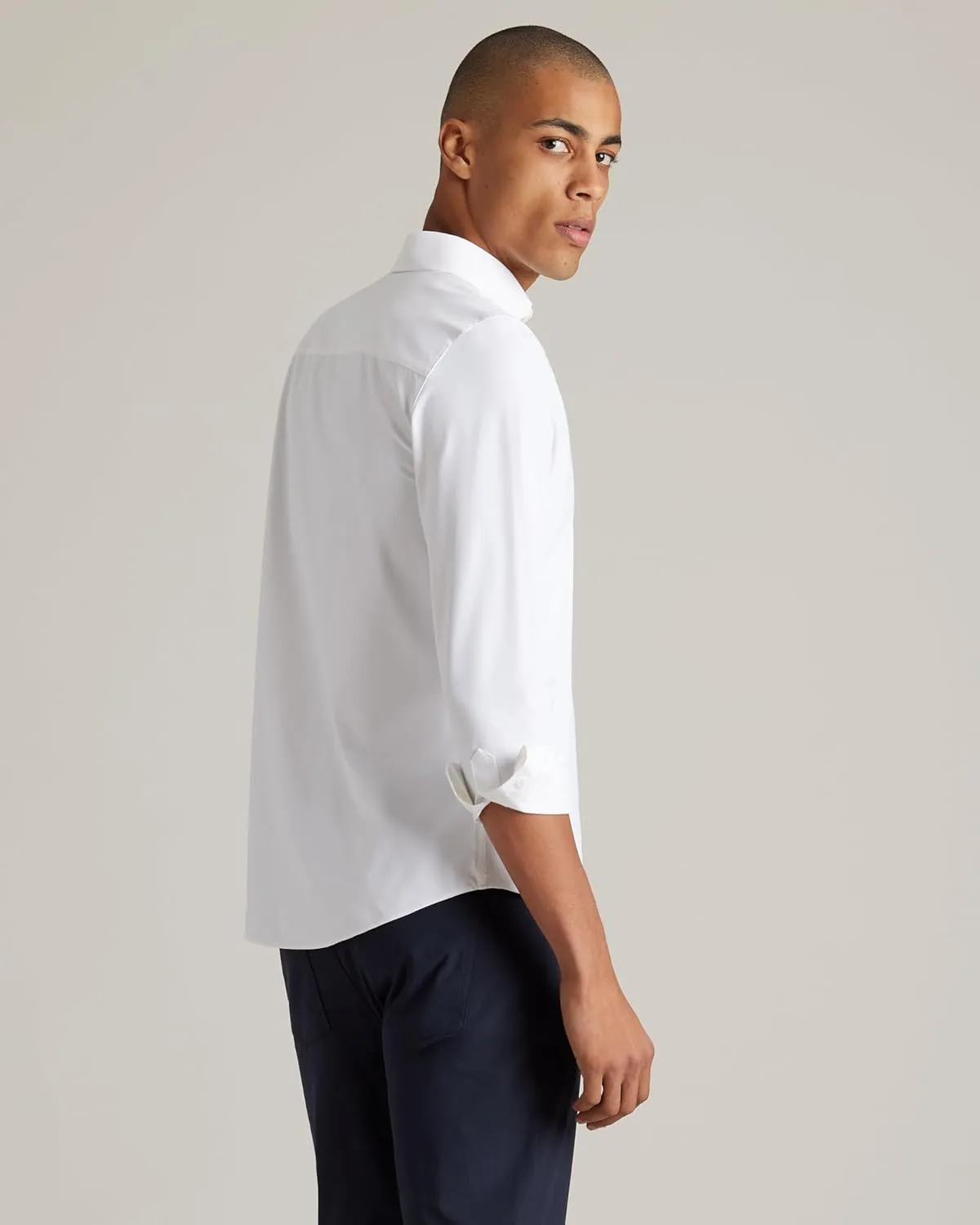 Rhone Men's State of Mind Shirt, Slim Fit Button Down Shirt, Performance Fabric, Anti Odor
