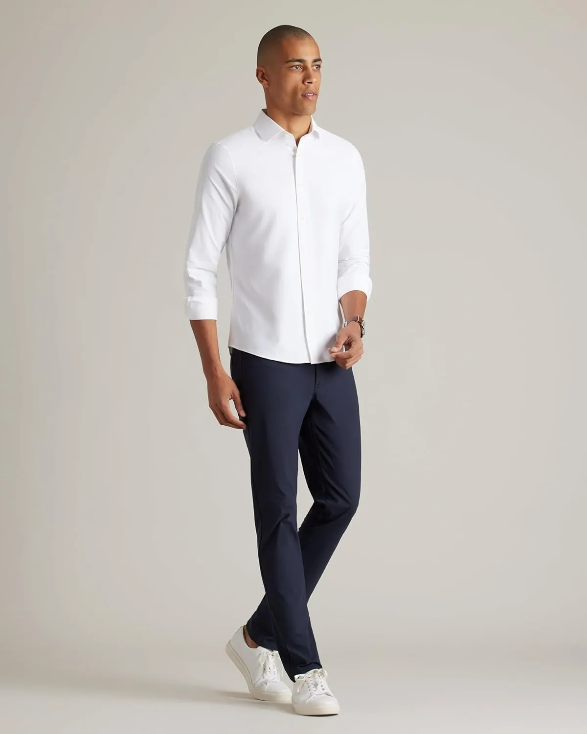 Rhone Men's State of Mind Shirt, Slim Fit Button Down Shirt, Performance Fabric, Anti Odor