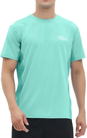 Riverruns Fishing T-Shirt Mens UPF 50  Sun Protection Fishing Shirt Short Sleeve Performance Tee