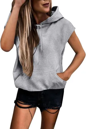Short Sleeve Hooded Shirts for Women Half Zip Sweatshirt Oversized Pullover Tops Casual Lightweight Sweatshirts Hoodies