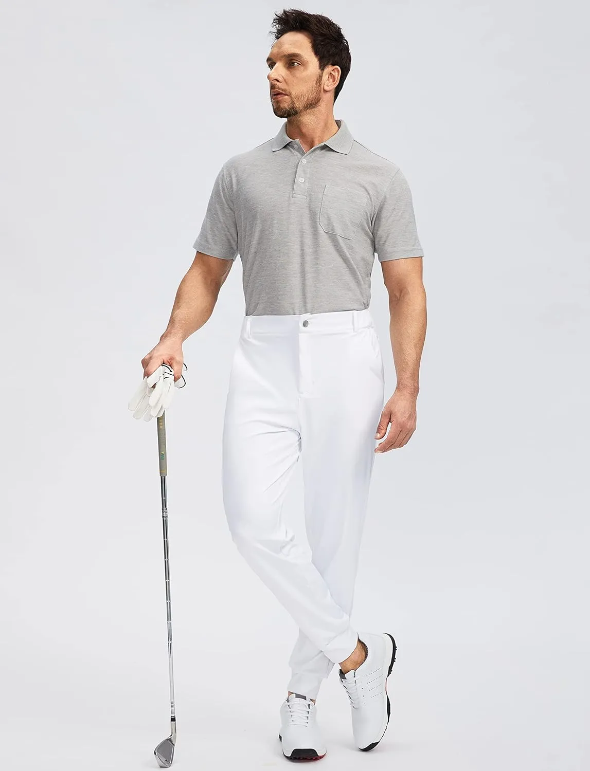 Soothfeel Men's Golf Joggers Pants with 5 Pockets Slim Fit Stretch Sweatpants Running Travel Dress Work Pants for Men