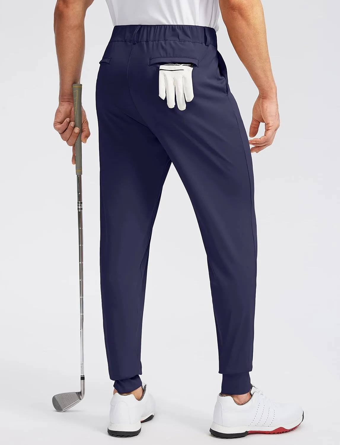 Soothfeel Men's Golf Joggers Pants with 5 Pockets Slim Fit Stretch Sweatpants Running Travel Dress Work Pants for Men