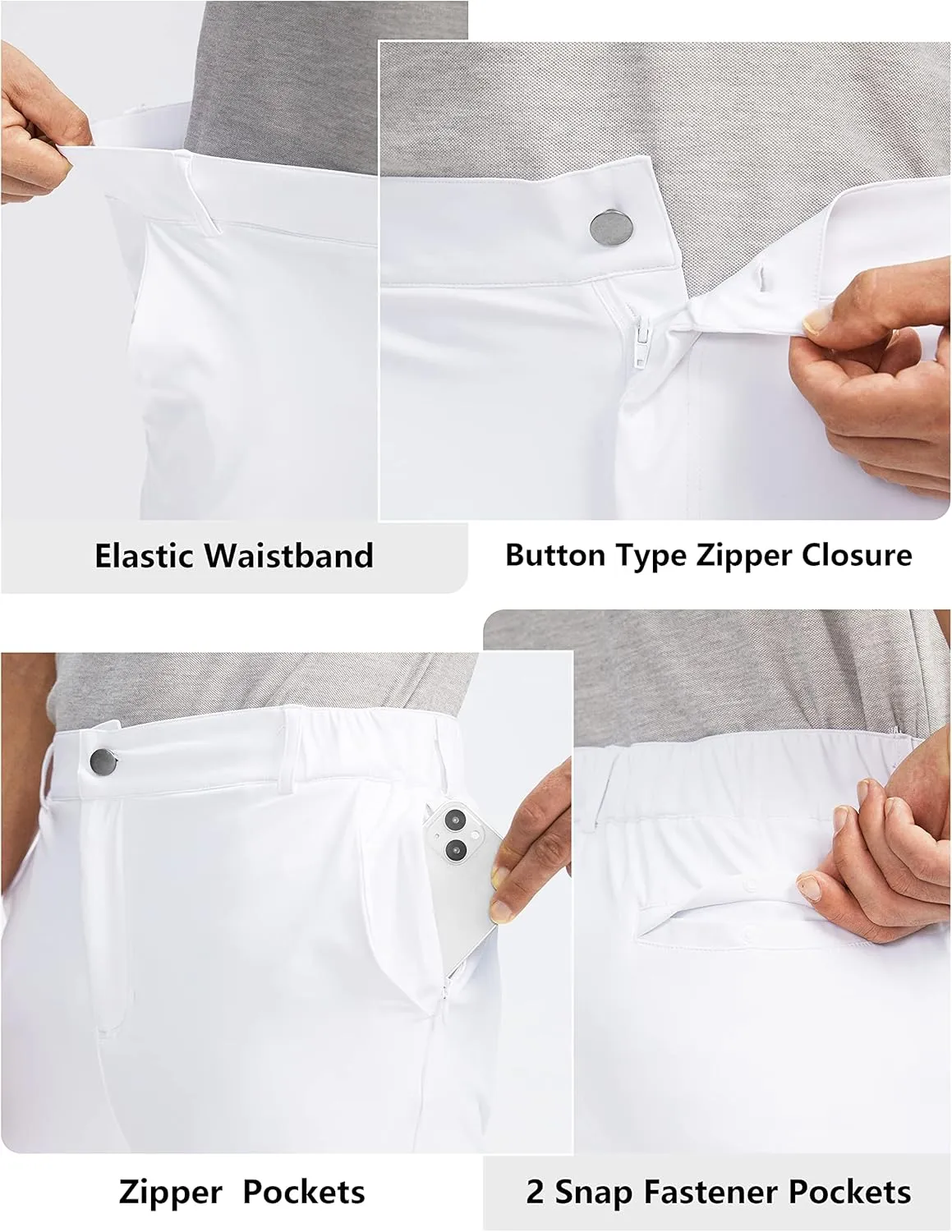 Soothfeel Men's Golf Joggers Pants with 5 Pockets Slim Fit Stretch Sweatpants Running Travel Dress Work Pants for Men