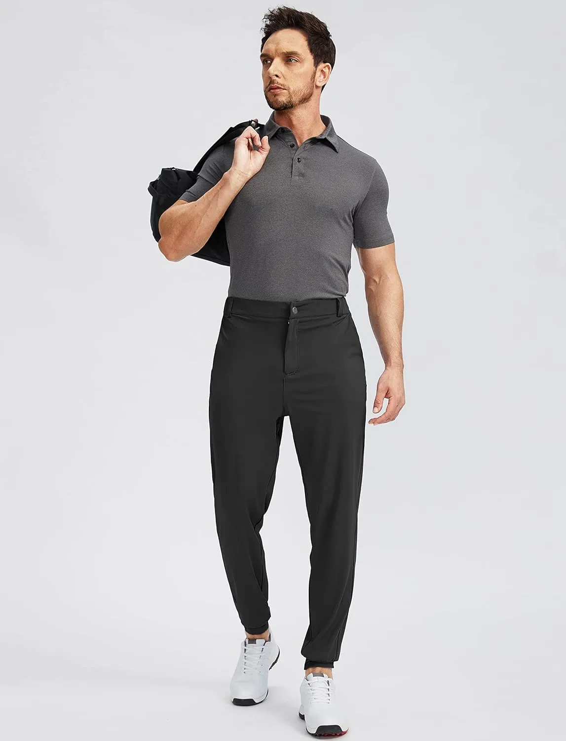 Soothfeel Men's Golf Joggers Pants with 5 Pockets Slim Fit Stretch Sweatpants Running Travel Dress Work Pants for Men
