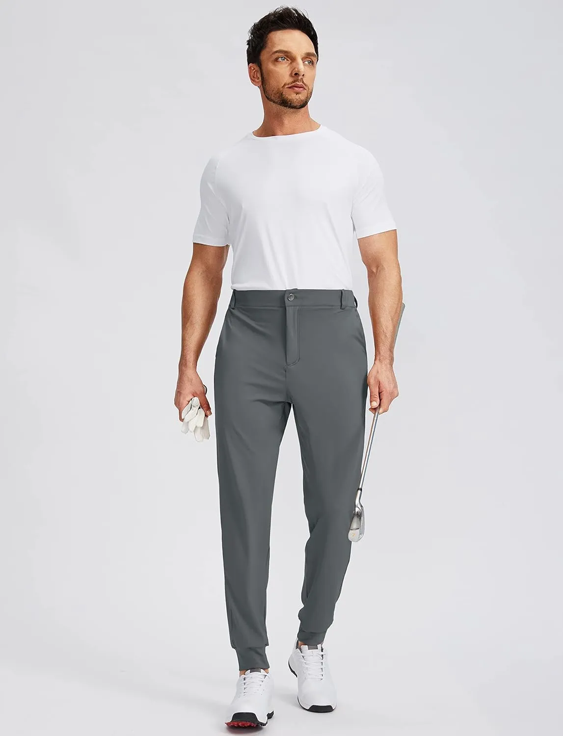 Soothfeel Men's Golf Joggers Pants with 5 Pockets Slim Fit Stretch Sweatpants Running Travel Dress Work Pants for Men