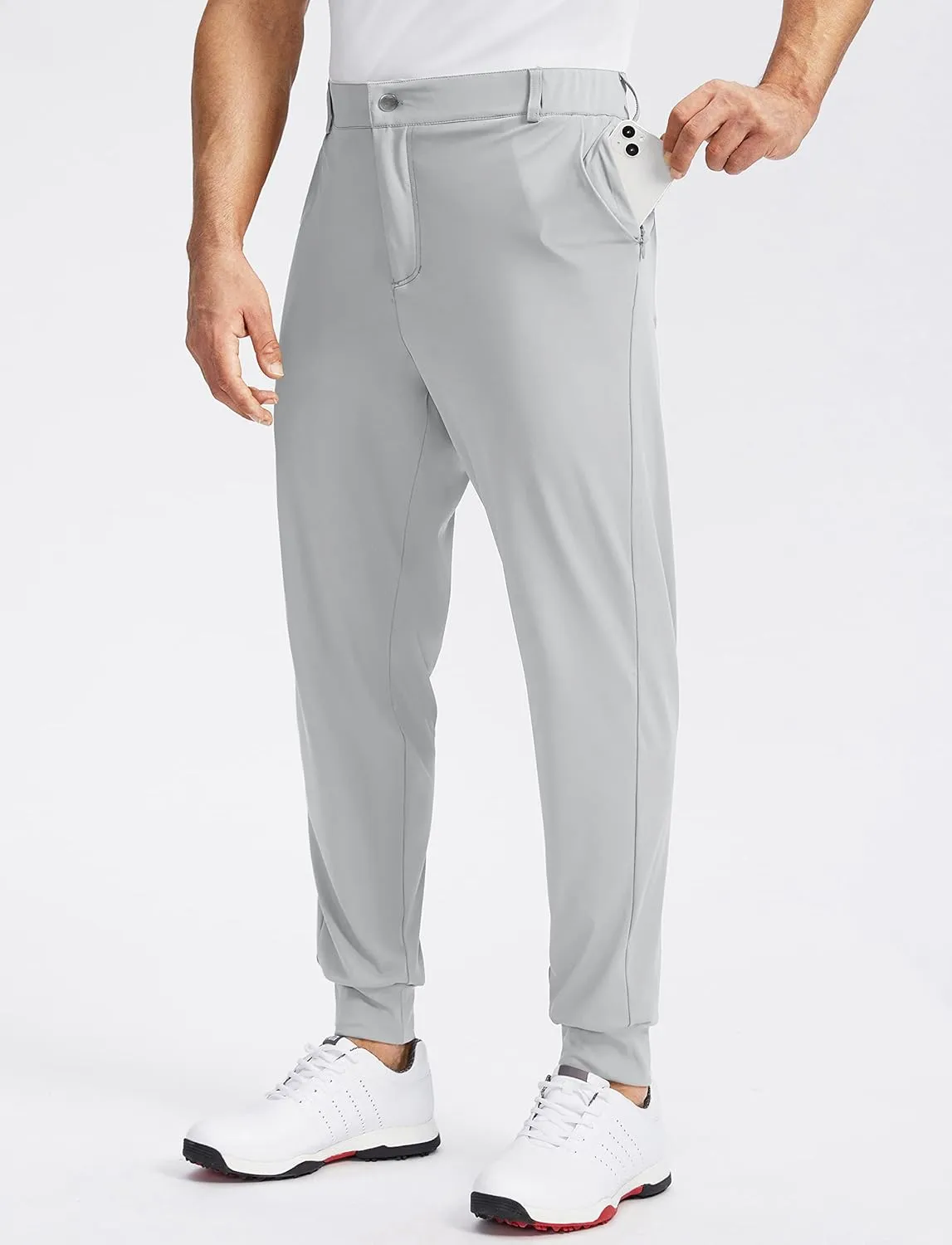 Soothfeel Men's Golf Joggers Pants with 5 Pockets Slim Fit Stretch Sweatpants Running Travel Dress Work Pants for Men