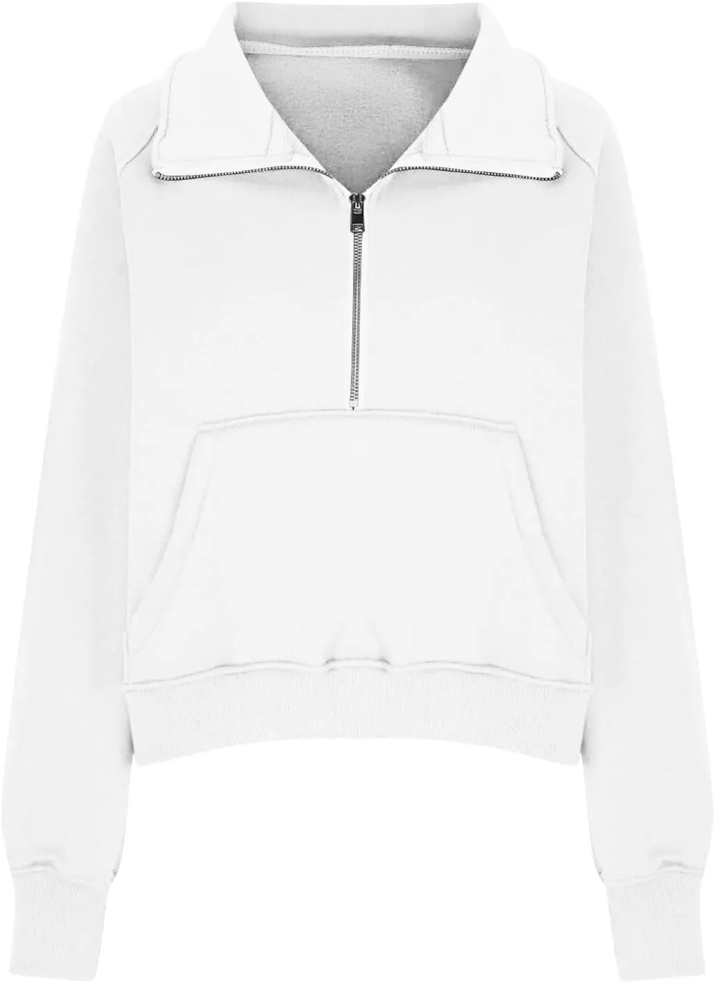 Sweatshirt for Women Half Zip Cropped Pullover Fleece Quarter Zipper Hoodies Fall Outfits Clothes Thumb Hole