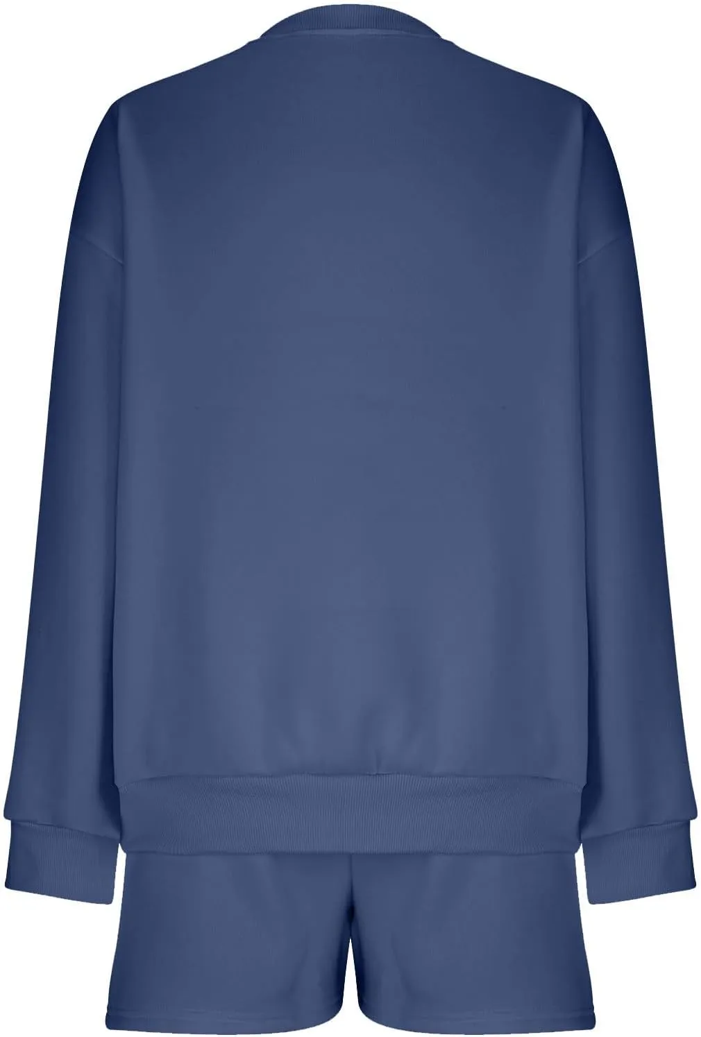 Sweatsuits For Women Set 2 Piece Outfit Long Sleeve Crewneck Sweatshirt With Shorts Matching Lounge Set Tracksuit