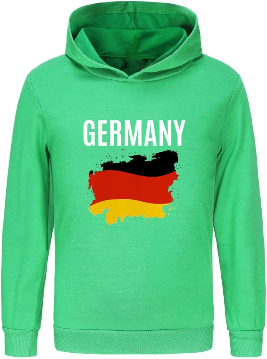 Teen Boy Girl German Flag Pullover Hoodie Kids Toddler Long Sleeve Printed Sweatshirt with Hood Fashion Letter Tops