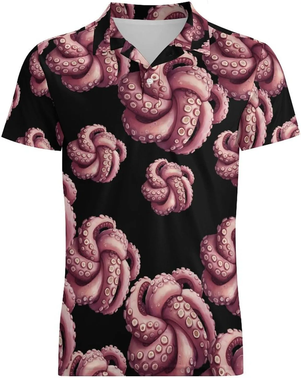 Tentacles Knot Men's Polo-Shirt Regular-Fit Short Sleeve Sports Quick Dry Golf Tennis T-Shirt