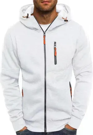 Thatrich Mens Oversized Hoodies Full Zip Hood Sweatshirt Lightweight Fleece Lined Jacket Casual Workout Sweatshirts Outerwear