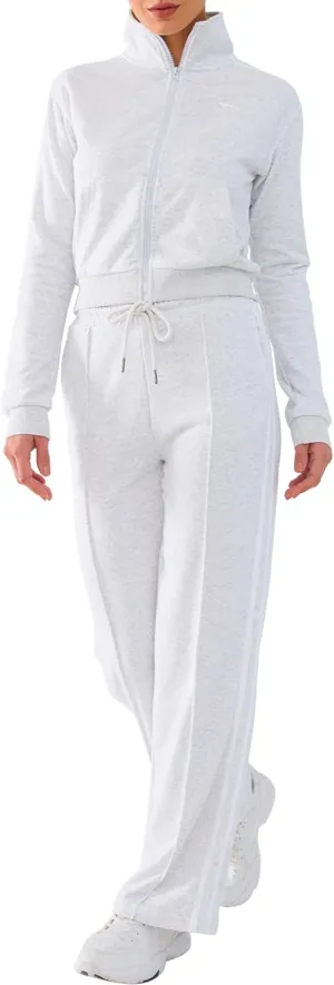 Track Suits for Women Set 2 Piece Spring Lounge Outfits Zip Up Sweatshirt & Sweatpants with Pocket Jogger Sweatsuits