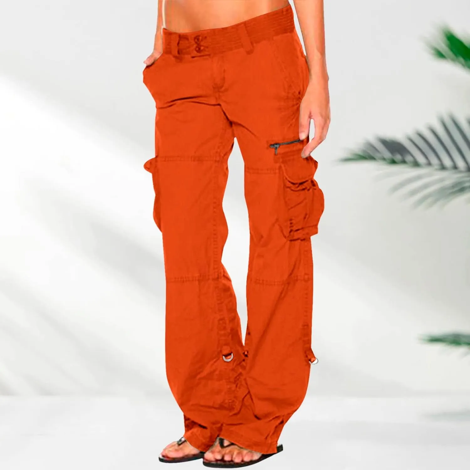 Twill Palazzo Pants for Women Casual Stretch High Waisted Chino Slim Fit Wide Leg Dress with Pockets