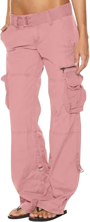 Twill Palazzo Pants for Women Casual Stretch High Waisted Chino Slim Fit Wide Leg Dress with Pockets