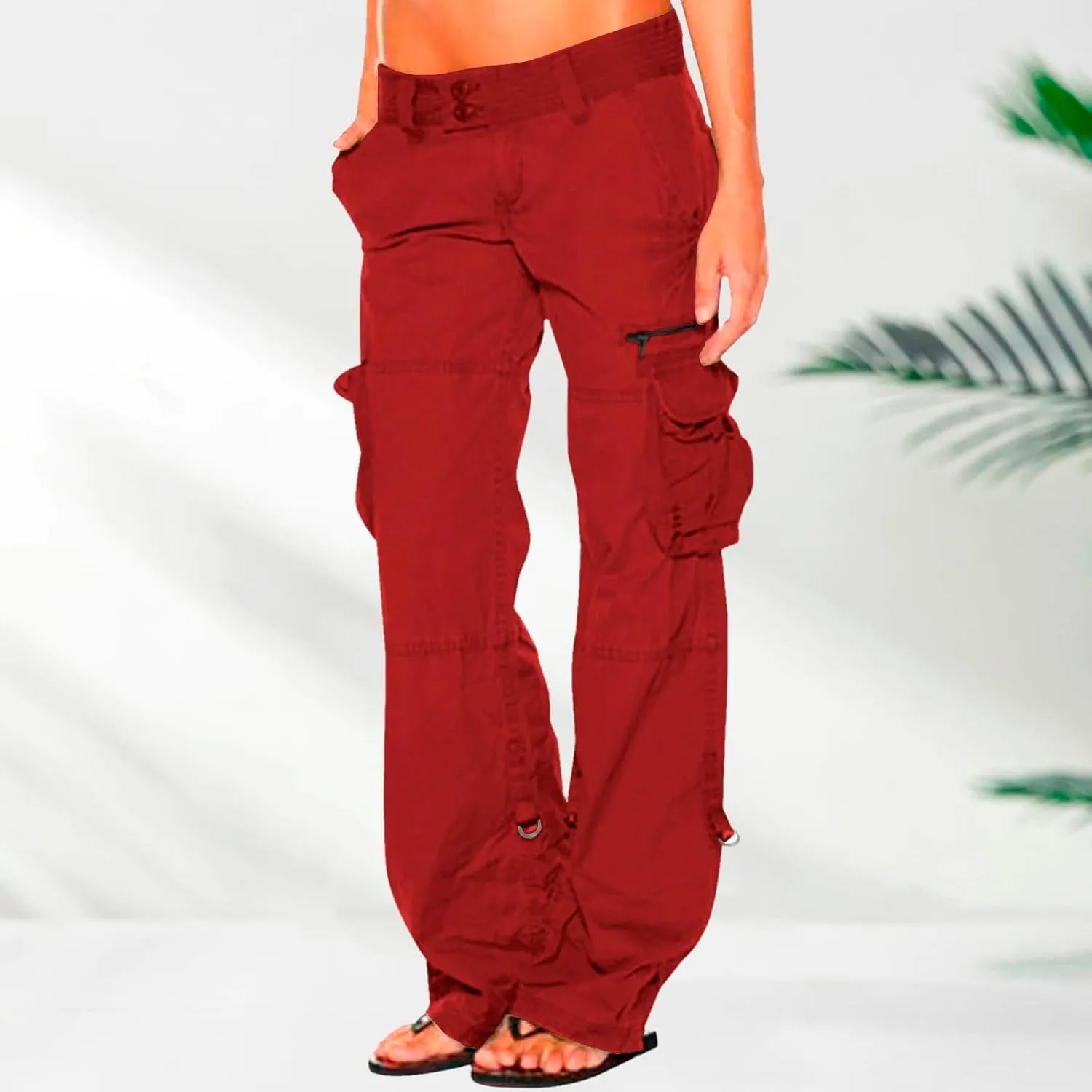 Twill Palazzo Pants for Women Casual Stretch High Waisted Chino Slim Fit Wide Leg Dress with Pockets
