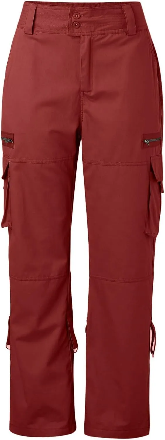 Twill Palazzo Pants for Women Casual Stretch High Waisted Chino Slim Fit Wide Leg Dress with Pockets